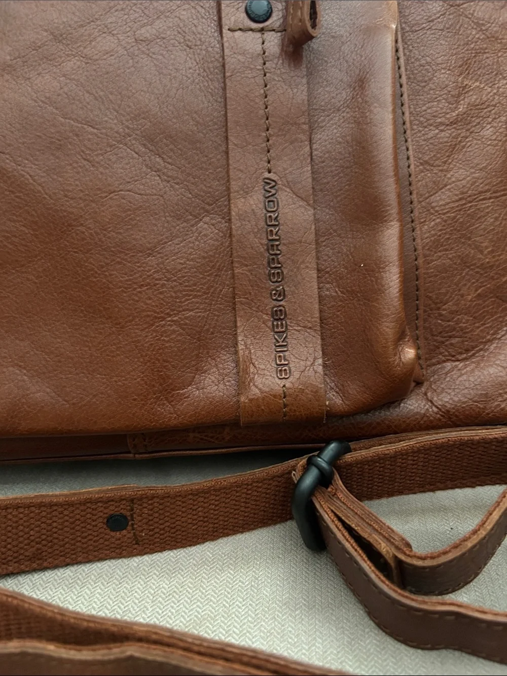 Women/Men's Leather Tote Bag in Brown